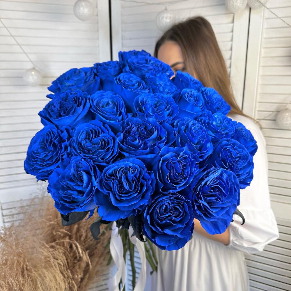 23 синие розы Премиум Эквадор